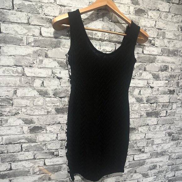 EUC Xhilaration Black & White Bodycon Dress Size XS - Picture 6 of 12